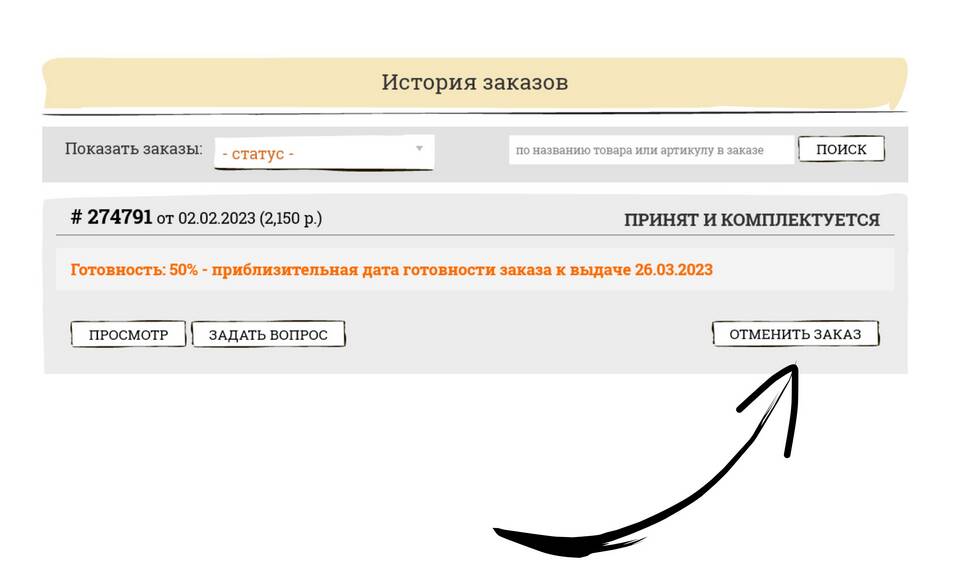 Что будет, если отказаться от заказа