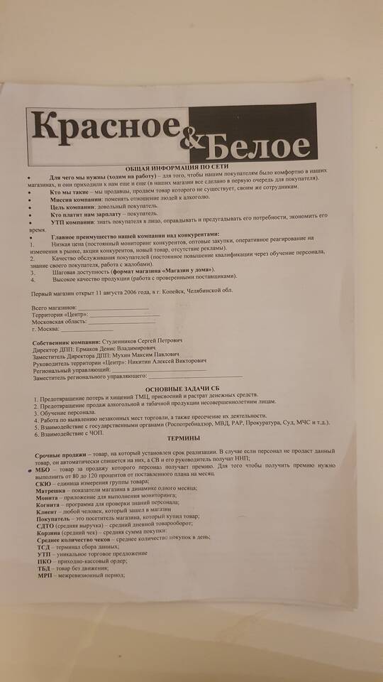 Что делают продавцы Красно&Белое