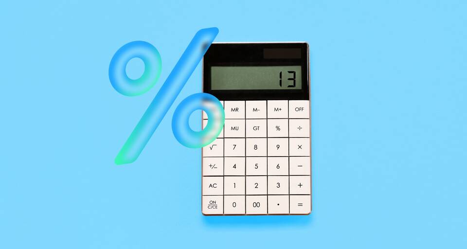 Как рассчитать 13% от суммы заработной платы