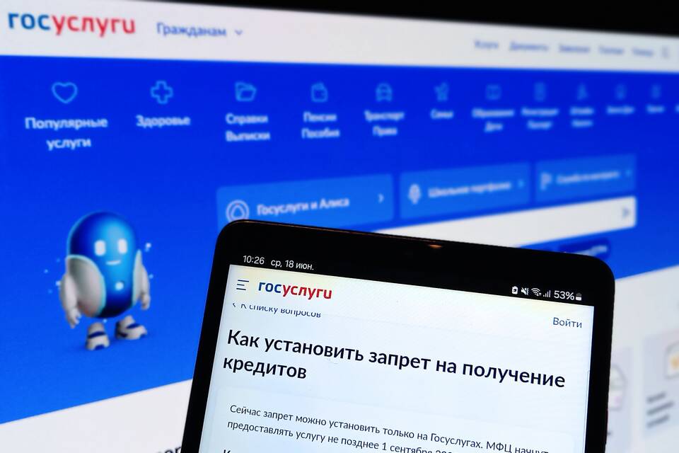Как снять запрет на кредит через Госуслуги
