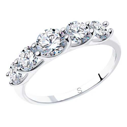 Кольцо женское SOKOLOV из серебра со Swarovski Zirconia 89010041 р.17 в Магия Золота