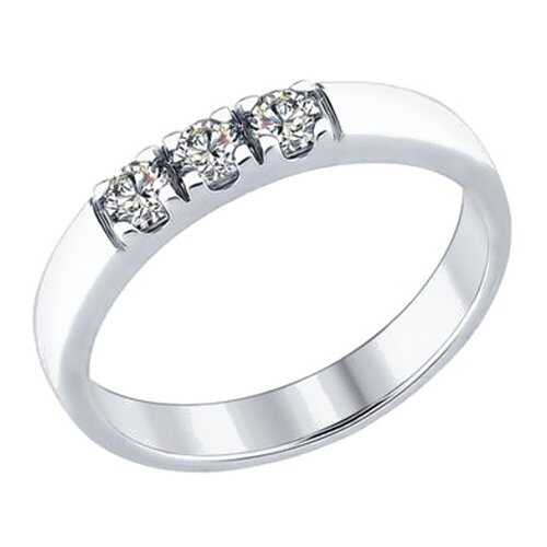 Кольцо женское SOKOLOV из серебра со Swarovski Zirconia 89010059 р.17.5 в Магия Золота
