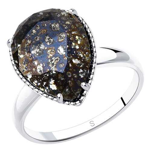 Кольцо женское SOKOLOV из серебра с кристаллом Swarovski 94012037 р.19 в Магия Золота