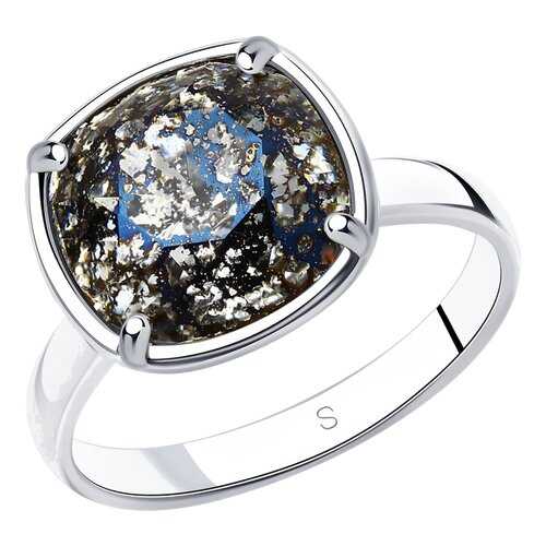 Кольцо женское SOKOLOV из серебра с кристаллом Swarovski 94012056 р.18.5 в Магия Золота