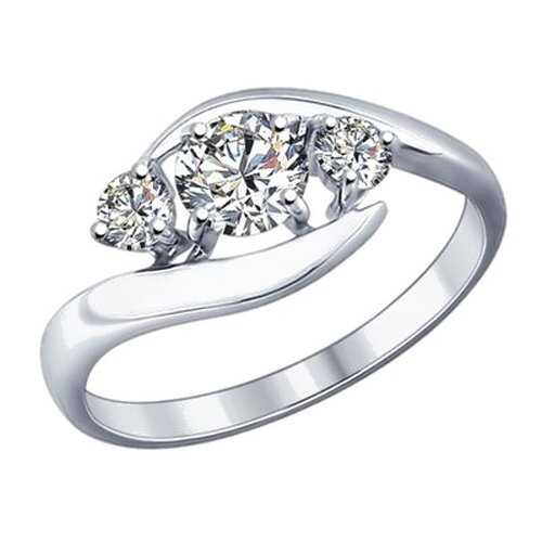 Кольцо женское SOKOLOV из серебра со Swarovski Zirconia 89010040 р.18.5 в Магия Золота