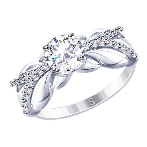 Кольцо женское SOKOLOV из серебра со Swarovski Zirconia 89010110 р.17.5 в Магия Золота