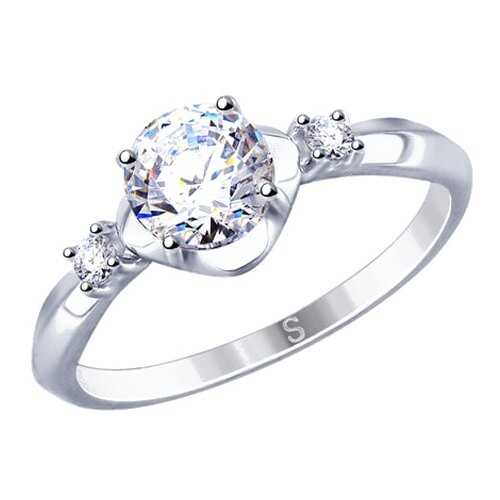 Кольцо женское SOKOLOV из серебра со Swarovski Zirconia 89010116 р.17.5 в Магия Золота