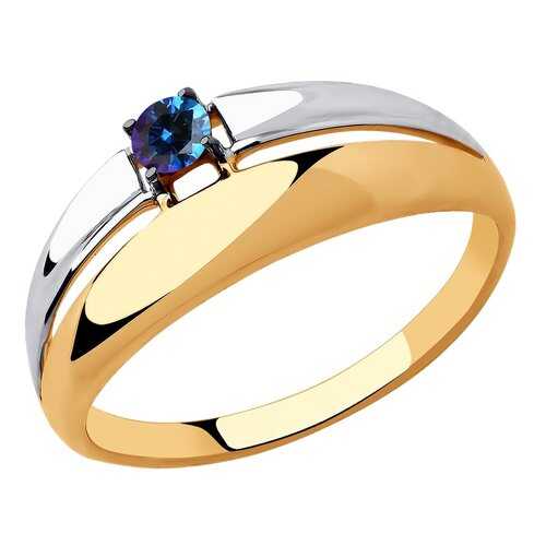 Кольцо женское SOKOLOV из золота с синим Swarovski Zirconia 81010446 р.19 в Магия Золота