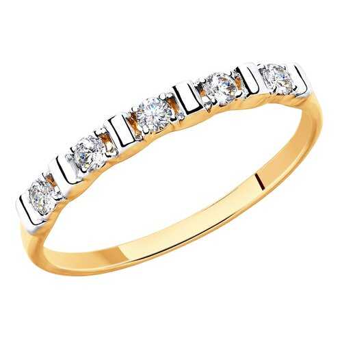Кольцо женское SOKOLOV из золота со Swarovski Zirconia 81010415 р.16 в Магия Золота