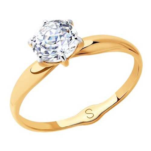 Кольцо женское SOKOLOV из золота со Swarovski Zirconia 81010424 р.16.5 в Магия Золота