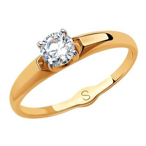 Кольцо женское SOKOLOV из золота со Swarovski Zirconia 81010429 р.16.5 в Магия Золота