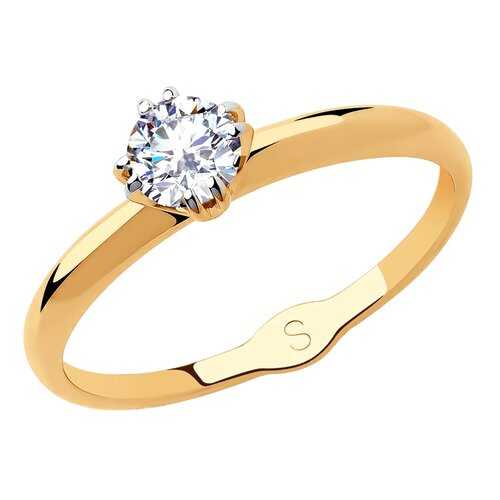 Кольцо женское SOKOLOV из золота со Swarovski Zirconia 81010435 р.17 в Магия Золота