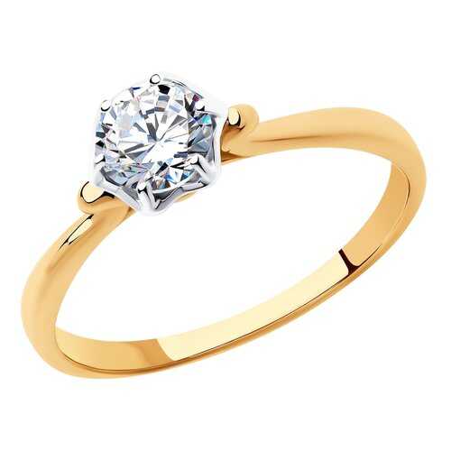 Кольцо женское SOKOLOV из золота со Swarovski Zirconia 81010454 р.19 в Магия Золота