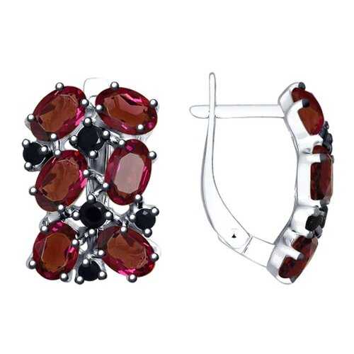 Серьги SOKOLOV из серебра с кристаллами Swarovski и фианитами 94023045 в Магия Золота