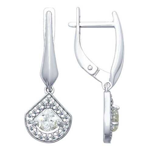Серьги SOKOLOV из серебра со Swarovski Zirconia 89020092 в Магия Золота