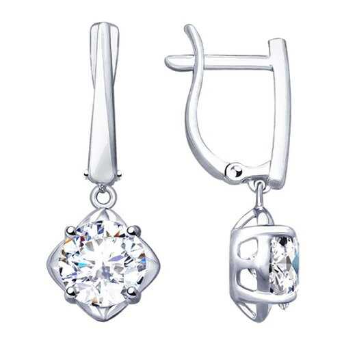 Серьги SOKOLOV из серебра со Swarovski Zirconia 89020109 в Магия Золота