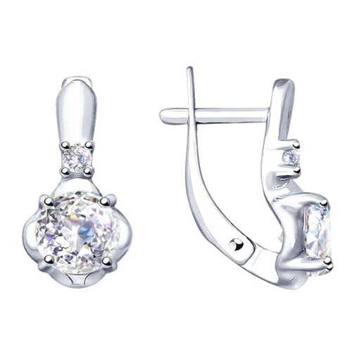 Серьги SOKOLOV из серебра со Swarovski Zirconia 89020111 в Магия Золота