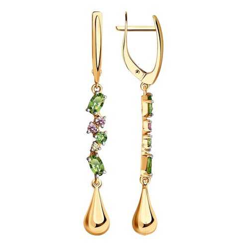 Серьги SOKOLOV из золота с фианитами Swarovski 81020490 в Магия Золота