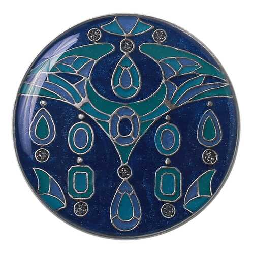 Брошь женская Clara Bijoux F75631-1 синяя в Магия Золота