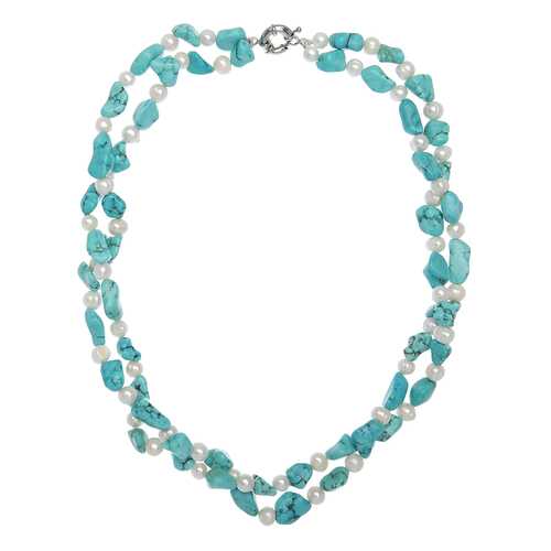 Бусы женские My-bijou 303-1107 голубые/белые в Магия Золота