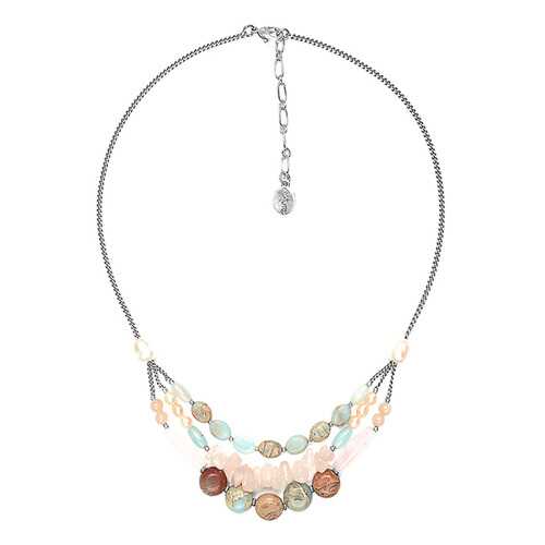 Колье женское Nature Bijoux NB20.1-15-41063 бежевое/голубое/золотистое в Магия Золота