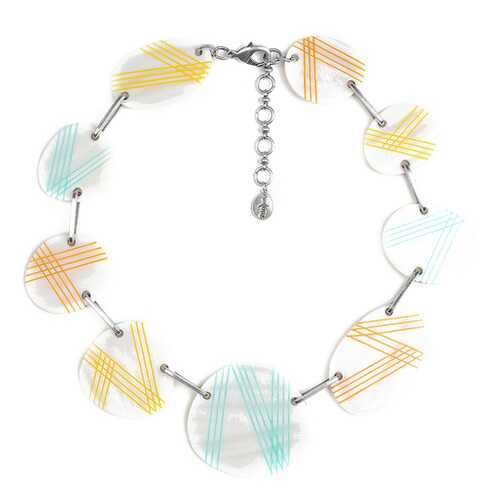 Колье женское Nature Bijoux NB20.1-15-41140 белое/голубое/желтое в Магия Золота