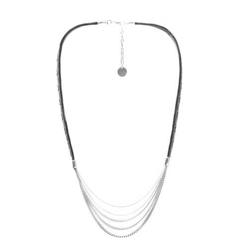 Колье женское ORI TAO OT-15-30333 серебристое/черное в Магия Золота