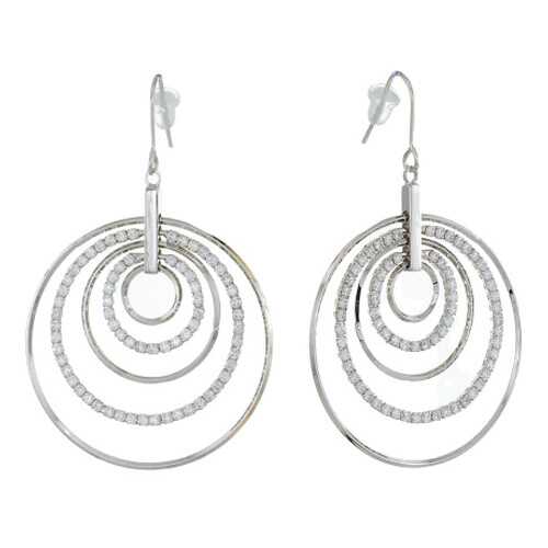 Серьги Corona Style B006E05127 серебристые в Магия Золота