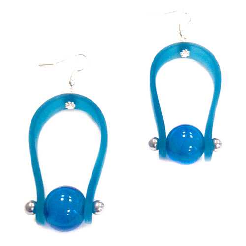 Серьги Divetro Bolle 82435 синие в Магия Золота