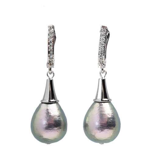 Серьги FRANSUA ARDY F3369 серые в Магия Золота