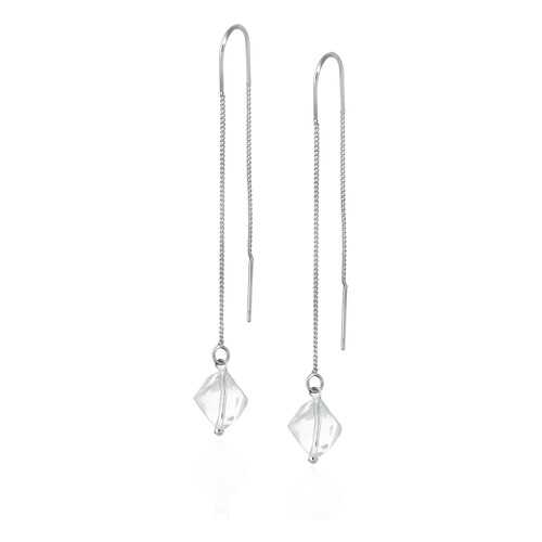 Серьги Lattrice 54666149 прозрачные в Магия Золота