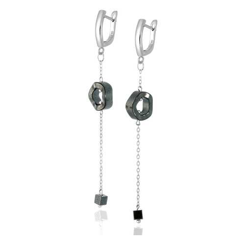 Серьги Lattrice, вставка гематит, артикул 54655841 в Магия Золота