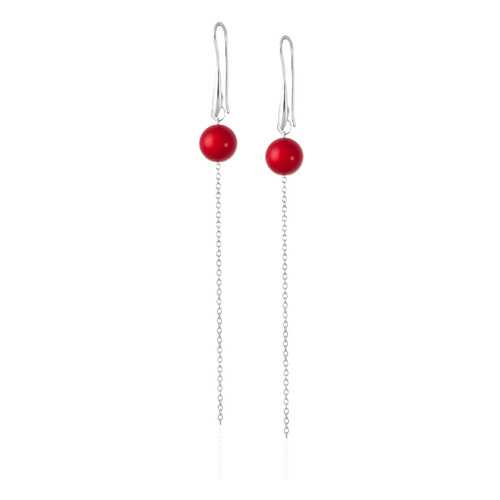 Серьги Lattrice, вставка коралл, артикул 54655990 в Магия Золота