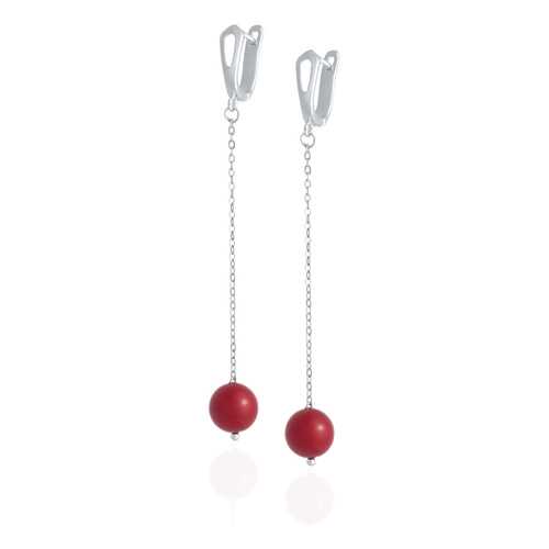 Серьги Lattrice, вставка коралл, артикул 74111121 в Магия Золота
