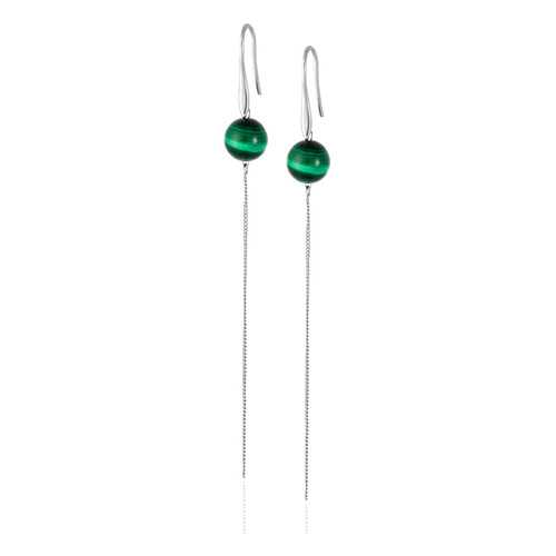 Серьги Lattrice, вставка малахит, артикул 54655840 в Магия Золота