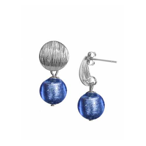 Серьги Perla Metallo Silver Rotondo 09030615 сапфир в Магия Золота