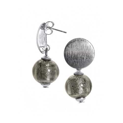 Серьги Perla Metallo Silver Rotondo 9030657088 серые в Магия Золота