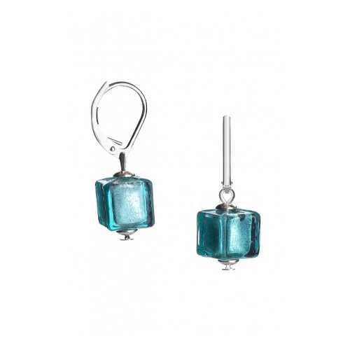 Серьги Perla Piccolo Cubo 09030266 изумрудные в Магия Золота
