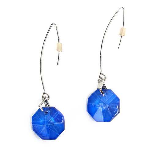 Серьги женские Diva 10489833 голубые в Магия Золота