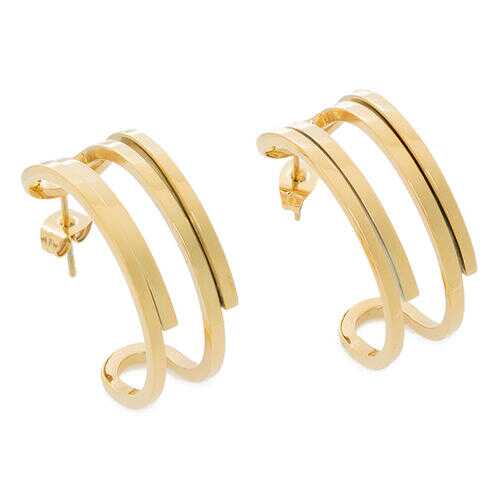 Серьги женские EXCLAIM 037G2796E золотистые в Магия Золота