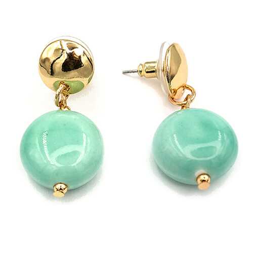 Серьги женские Fiore Luna LE1652-2.16 зеленые/золотистые в Магия Золота