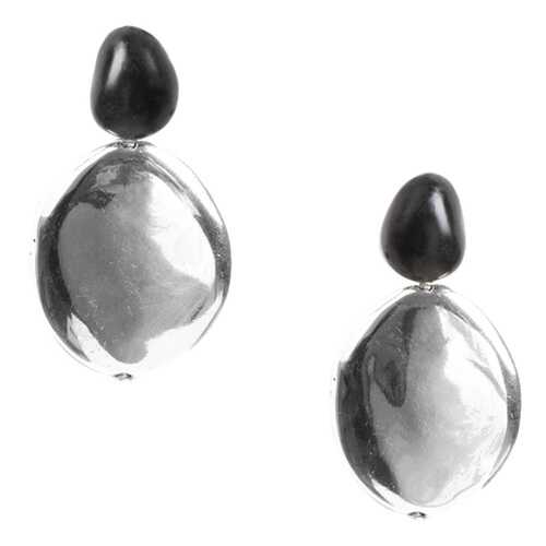 Серьги женские ORI TAO OT-12-29043 серебристые/черные в Магия Золота